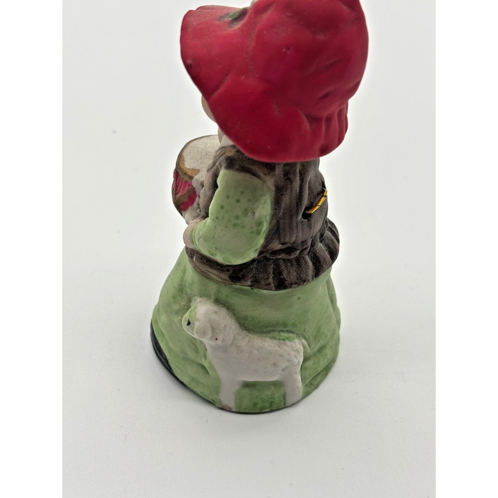 Vintage MWC 1980 Drummer Boy Bell Ceramic Bisque Figurine Drum Lamb Hand Painted - Picture 3 of 6
